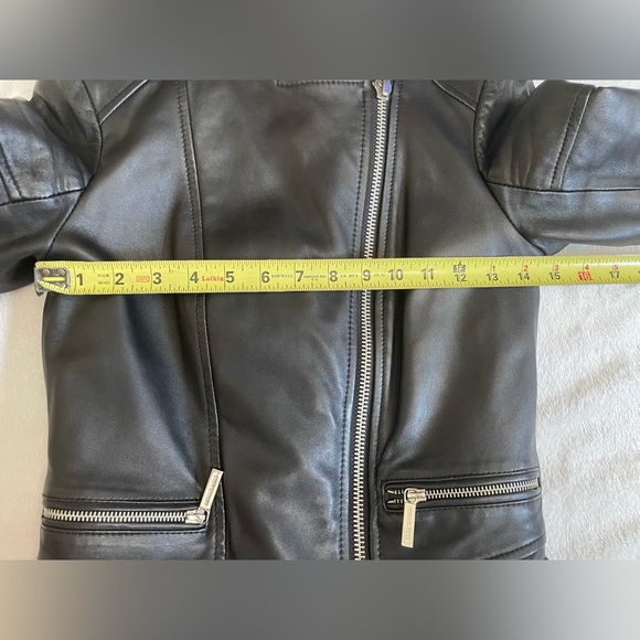 Michael Kors Moto Lambs Leather Jacket XS - Picture 3 of 16